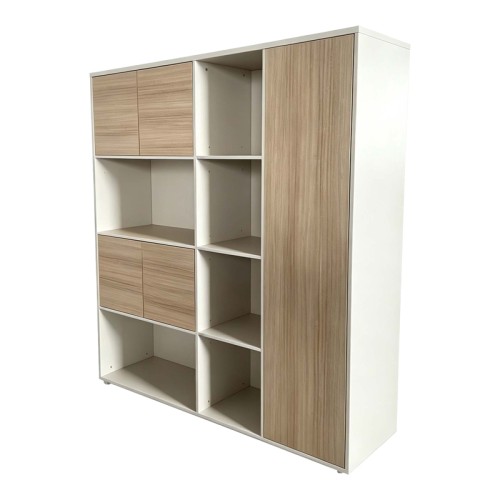 Βιβλιοθήκη γραφείου Stark pakoworld μπεζ oak 160x40x200εκ