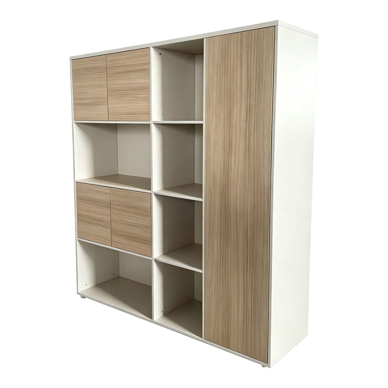 Βιβλιοθήκη γραφείου Stark pakoworld μπεζ oak 160x40x200εκ