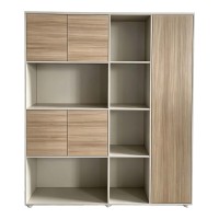 Βιβλιοθήκη γραφείου Stark pakoworld μπεζ oak 160x40x200εκ