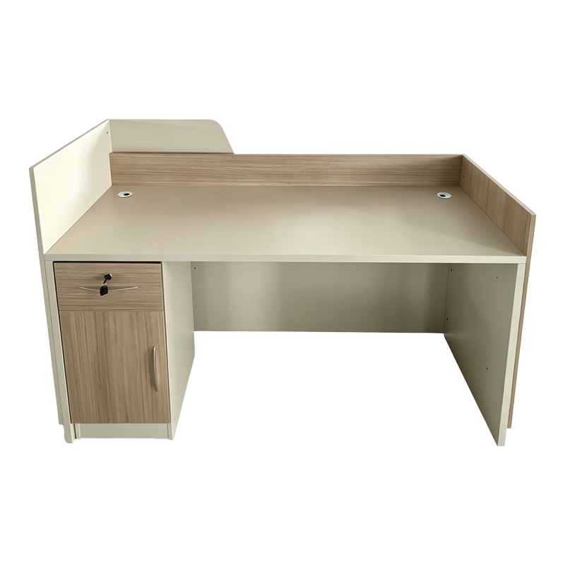Γραφείο reception Stark pakoworld σε oak-μπεζ απόχρωση 180x60x105εκ
