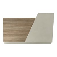 Γραφείο reception Stark pakoworld σε oak-μπεζ απόχρωση 180x60x105εκ