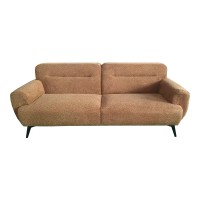 Καναπές τριθέσιος Anbola pakoworld ταμπά ύφασμα 213x87x80εκ