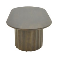 Τραπέζι σαλονιού Flute pakoworld wenge μασίφ ξύλο μάνγκο 130x65x40εκ