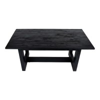 Τραπέζι Senza pakoworld μαύρο μάνγκο ξύλο 180x90x76εκ