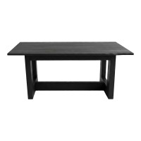 Τραπέζι Senza pakoworld μαύρο μάνγκο ξύλο 180x90x76εκ
