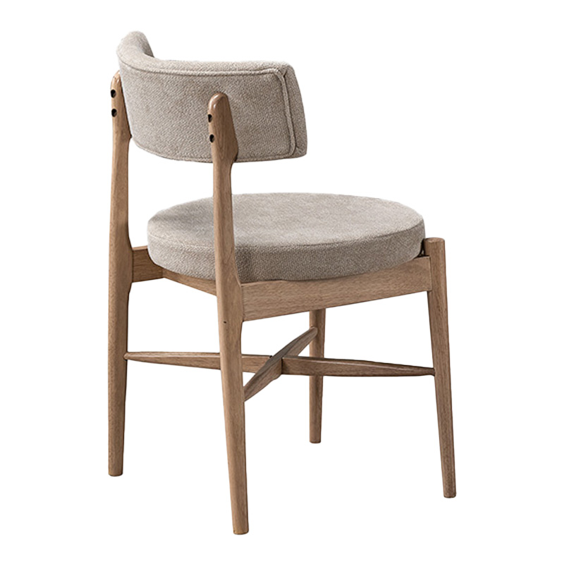 Καρέκλα Raudi pakoworld rubberwood σε φυσική-μπεζ απόχρωση 45.5x45.5x81εκ