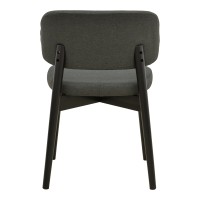 Καρέκλα Siena pakoworld ανθρακί ύφασμα και rubberwood 48x50x81εκ