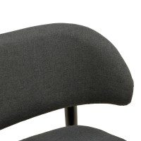 Καρέκλα Siena pakoworld ανθρακί ύφασμα και rubberwood 48x50x81εκ