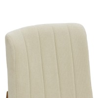 Σκαμπό μπαρ Dalby pakoworld καρυδί rubberwood και εκρού ύφασμα 50x45x102,5εκ