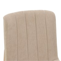 Σκαμπό μπαρ Dalby pakoworld sonoma rubberwood και μπεζ ύφασμα 50x45x102,5εκ