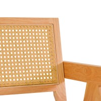 Σετ-2Τεμ.Πολυθρόνα Winslow pakoworld rubberwood σε φυσική απόχρωση-ύφασμα λευκό 51x54x80εκ