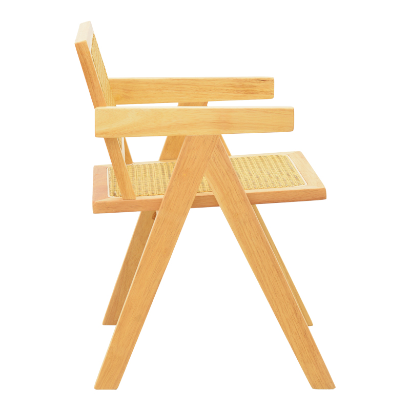 Σετ-2Τεμ.Πολυθρόνα Winslow pakoworld rubberwood-rattan σε φυσική απόχρωση 51x54x80εκ