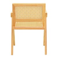 Σετ-2Τεμ.Πολυθρόνα Winslow pakoworld rubberwood-rattan σε φυσική απόχρωση 51x54x80εκ
