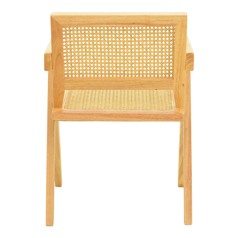 Σετ-2Τεμ.Πολυθρόνα Winslow pakoworld rubberwood-rattan σε φυσική απόχρωση 51x54x80εκ