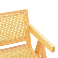Σετ-2Τεμ.Πολυθρόνα Winslow pakoworld rubberwood-rattan σε φυσική απόχρωση 51x54x80εκ