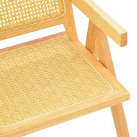 Σετ-2Τεμ.Πολυθρόνα Winslow pakoworld rubberwood-rattan σε φυσική απόχρωση 51x54x80εκ