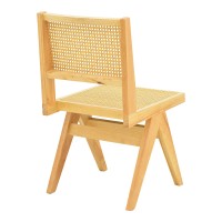 Σετ-2Τεμ.Καρέκλα Winslow pakoworld rubberwood-rattan σε φυσική απόχρωση 46x58x80εκ