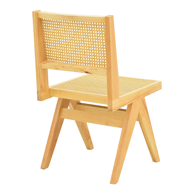 Σετ-2Τεμ.Καρέκλα Winslow pakoworld rubberwood-rattan σε φυσική απόχρωση 46x58x80εκ