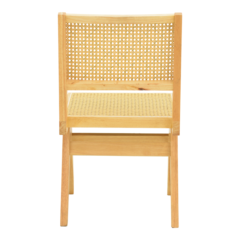 Σετ-2Τεμ.Καρέκλα Winslow pakoworld rubberwood-rattan σε φυσική απόχρωση 46x58x80εκ