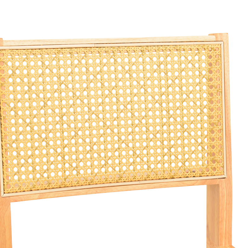Σετ-2Τεμ.Καρέκλα Winslow pakoworld rubberwood-rattan σε φυσική απόχρωση 46x58x80εκ