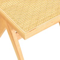 Σετ-2Τεμ.Καρέκλα Winslow pakoworld rubberwood-rattan σε φυσική απόχρωση 46x58x80εκ