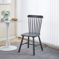 Καρέκλα Bristol pakoworld rubberwood σε μαύρη απόχρωση 45x51x86εκ