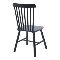 Καρέκλα Bristol pakoworld rubberwood σε μαύρη απόχρωση 45x51x86εκ