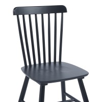 Καρέκλα Bristol pakoworld rubberwood σε μαύρη απόχρωση 45x51x86εκ