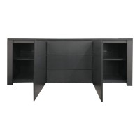 Μπουφές Kalya pakoworld σε ανθρακί απόχρωση 220x49x89.5εκ