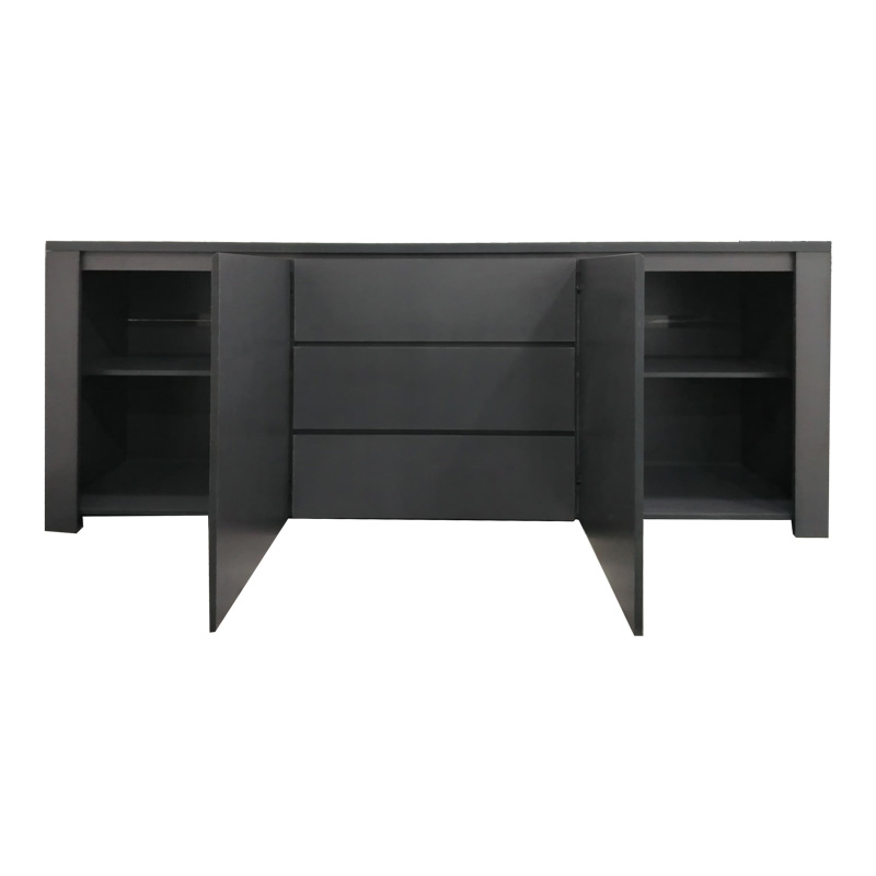 Μπουφές Kalya pakoworld σε ανθρακί απόχρωση 220x49x89.5εκ