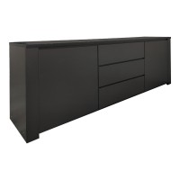 Μπουφές Kalya pakoworld σε ανθρακί απόχρωση 220x49x89.5εκ
