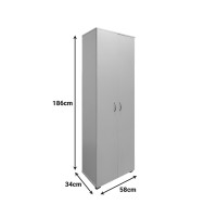 Παπουτσοθήκη-Ντουλάπα Racka pakoworld σε sonoma απόχρωση 58x34x186εκ