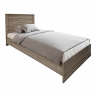Κρεβάτι Athos pakoworld σε sonoma απόχρωση 90x190εκ