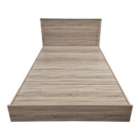 Κρεβάτι Athos pakoworld σε sonoma απόχρωση 140x200εκ
