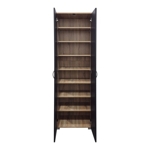 Παπουτσοθήκη-Ντουλάπα Racka pakoworld sonoma-ανθρακί 58x34x186εκ