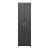 Παπουτσοθήκη-Ντουλάπα Racka pakoworld sonoma-ανθρακί 58x34x186εκ