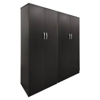 Ντουλάπα τετράφυλλη Athos Ι pakoworld wenge 160x42x180εκ