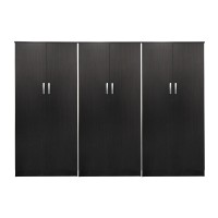 Ντουλάπα εξάφυλλη Athos pakoworld wenge 240x42x180εκ