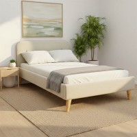 Κρεβάτι LumiLux pakoworld ύφασμα σε μπεζ απόχρωση 160x200εκ