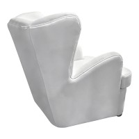 Πολυθρόνα Regalo pakoworld βελούδο σε λευκή απόχρωση 75x88x85εκ