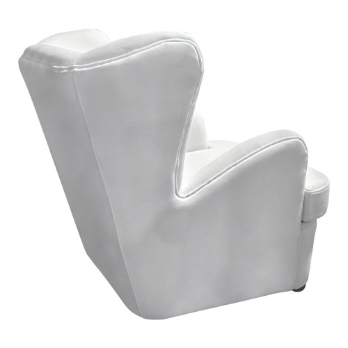 Πολυθρόνα Regalo pakoworld βελούδο σε λευκή απόχρωση 75x88x85εκ
