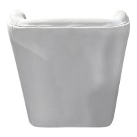 Πολυθρόνα Regalo pakoworld βελούδο σε λευκή απόχρωση 75x88x85εκ