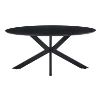 Τραπέζι Makrey pakoworld μαύρο mdf- μεταλλικά πόδια 160x90x75εκ