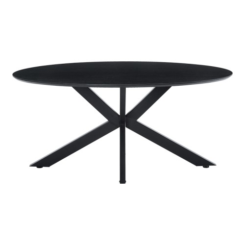 Τραπέζι Makrey pakoworld μαύρο mdf- μεταλλικά πόδια 160x90x75εκ
