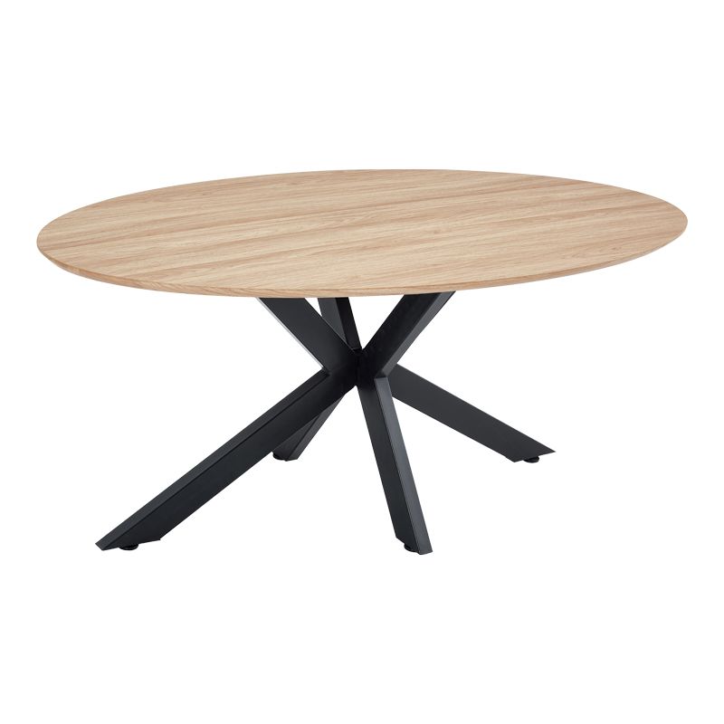 Τραπέζι Makrey pakoworld sonoma mdf- μαύρα μεταλλικά πόδια 180x90x75εκ