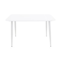 Τραπέζι Vista pakoworld αλουμίνιο σε λευκή απόχρωση 120x70x72εκ