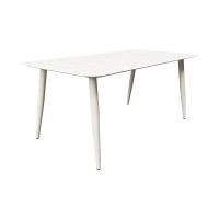 Τραπέζι Vista pakoworld αλουμίνιο σε λευκή απόχρωση 120x70x72εκ