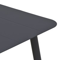 Τραπέζι Vista pakoworld αλουμίνιο σε μαύρη απόχρωση 150x80x72εκ