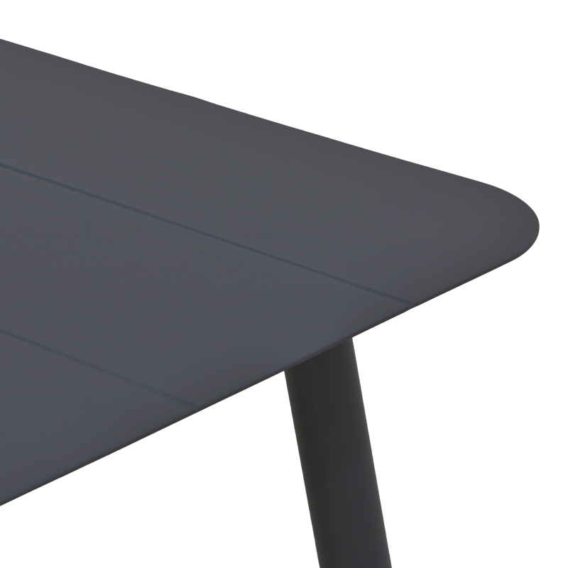 Τραπέζι Vista pakoworld αλουμίνιο σε μαύρη απόχρωση 150x80x72εκ