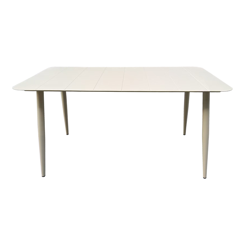 Τραπέζι Vista pakoworld σαμπανί αλουμίνιο 150x80x72εκ